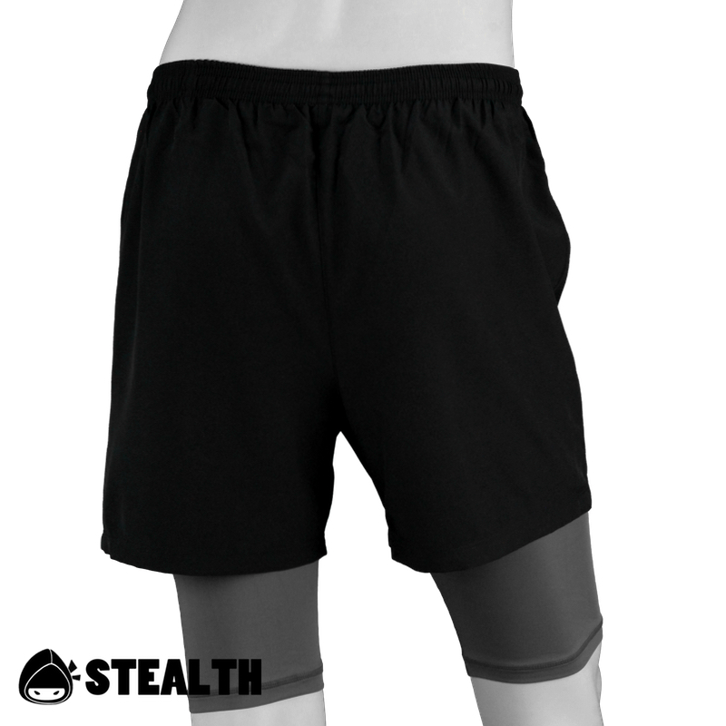 Mens 2 in 1 Compression Shorts